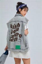 【现货】牛仔做旧马甲，女装马甲，AIMEEWQ