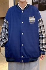 港风拼接棒球服百搭休闲宽松夹克外套男XZ214-8JK809P65，男装夹克，星座1204-3
