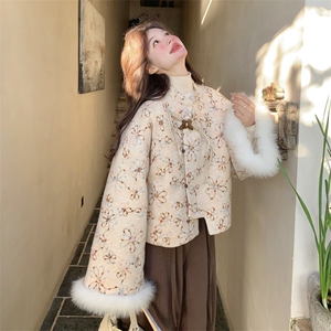 冬装新款 短款新中式90白鸭绒羽绒服外套2C153-8908-P265K398图片