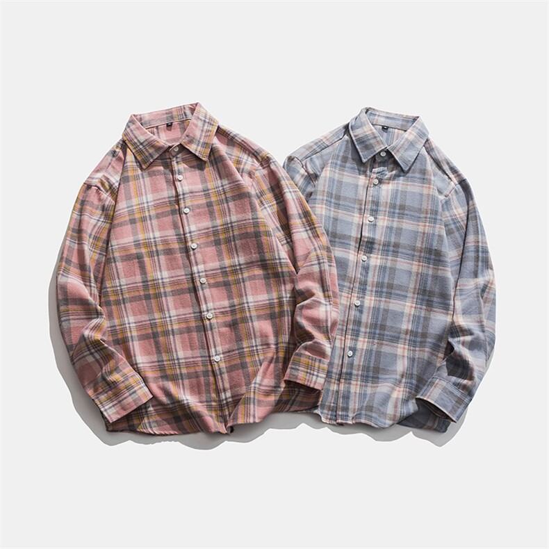 春秋男士青少年学生文艺条纹衬衫潮男情侣宽松潮衬衫CS666-P35，男装衬衫，电商A128