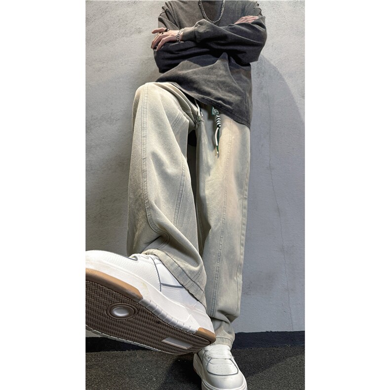 k1086-p55-控78S-3XL现货折皱宽松cleanfit牛仔裤,男装牛仔裤,星座116