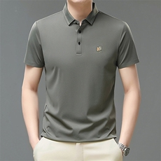 2024无痕休闲款Polo衫男短袖夏季青年百搭T恤男上衣QP1909-P63，男装T恤，星座1105-3