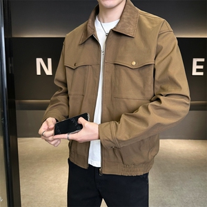 翻领夹克男春季简约宽松潮流百搭上衣服JK266-P73图片