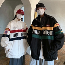 2023春装复古机车服ins潮牌情侣夹克外套撞色上衣H806P108男，男装夹克，电商A341