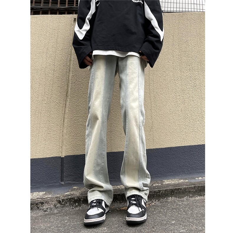 Cleanfit美式复古渐变撞色修身牛仔裤3XZ502-K713-P65控88,男装牛仔裤,星座502