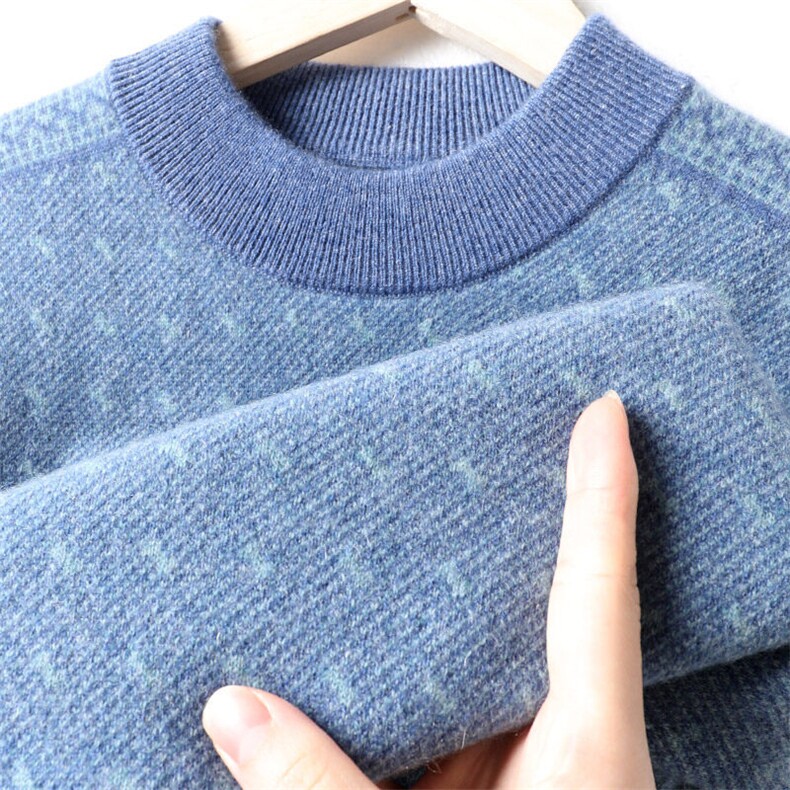 轻奢高货商场品质做工精细百分百山羊绒厚款套衫，男装羊绒套衫，钱塘207-1