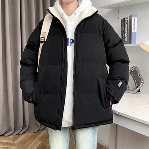 冬上新青少年加棉加厚棉服潮港风纯色立领棉衣外套男女 8801-P65图片