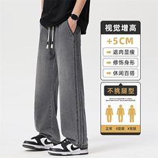 美式复古莱赛尔牛仔裤2025夏季宽松直筒条纹阔腿裤Z2518-P50，男装牛仔裤，星座509