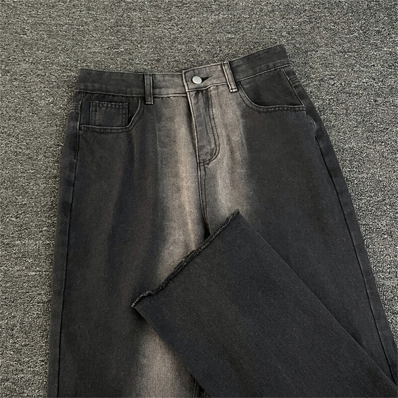 美式复古小众做旧微喇牛仔裤男潮牌宽松百搭长裤N821-P40,男装牛仔裤,星座308B-1
