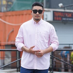 2XL-10XL男士长袖衬衫商务休闲衬衣加肥加大码寸衫19C17款P60图片
