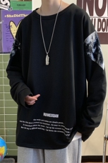 7XL-M加肥加大码港风卫衣男2023春季新款慵懒风长袖胖子上衣控68，男装卫衣，钱塘717(原712)
