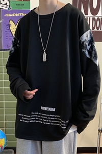 7XL-M加肥加大码港风卫衣男2023春季新款慵懒风长袖胖子上衣控68图片