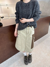 2026年秋季时尚百搭通勤简约休闲花纱圆领，女装羊毛衫，圣旺供货