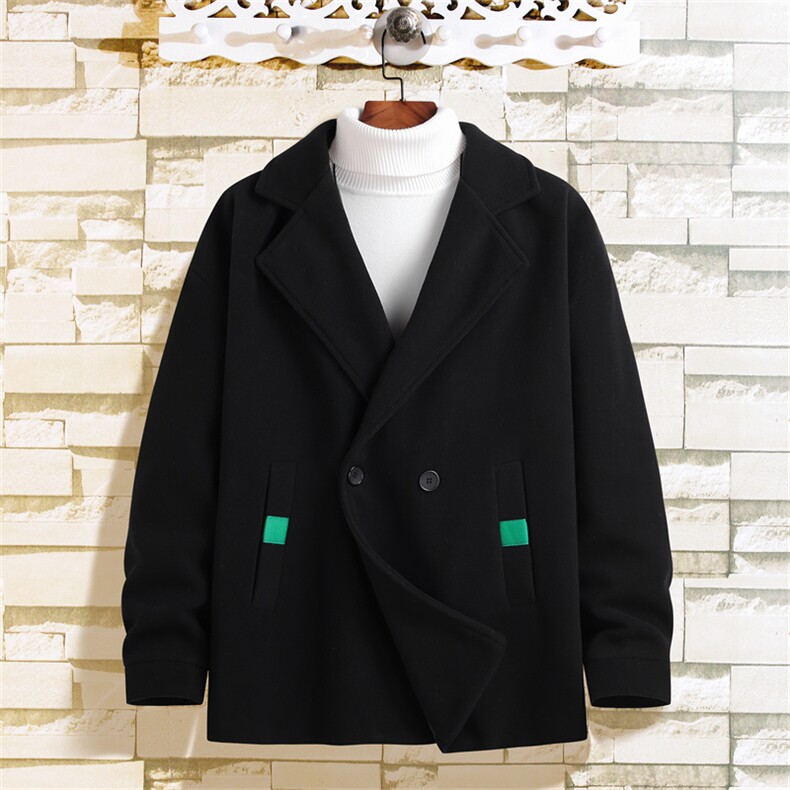 N6138/P85秋冬挂拍西服双排扣毛呢大衣男大码呢料夹克外套呢子，男装毛呢大衣，电商A141