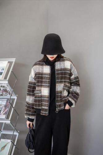 【现货】呢料加棉加厚棒球服外套,女装,壹题YITI