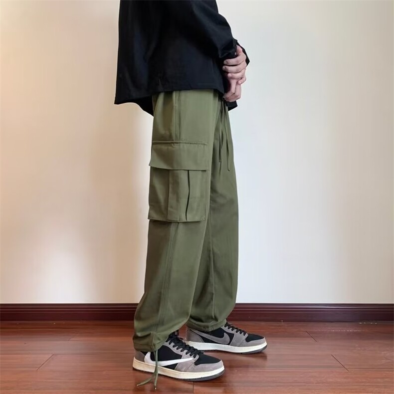男秋季新款港风休闲裤斜纹立体工装口袋D5249P35,男装休闲裤,星座1116-2