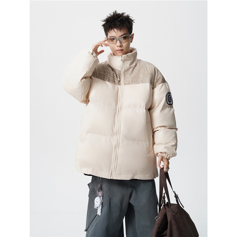 U皮棉服冬季宽松港风棉衣立领冬装棉袄PM01-P115限168抖音控178,男装棉衣,电商B370