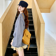 出货中撞色拼接短裙格子上衣两件套2C158-6014-P145-K208，女装套装/套裙，2C158