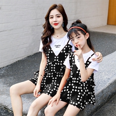 气质时尚潮流套装/套裙短袖2021年夏季优雅亲子装，女装套装/套裙，安之芮娜
