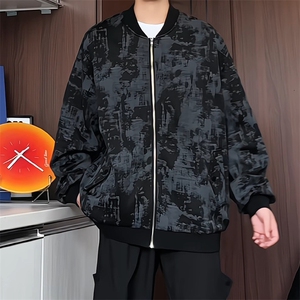 JK5063/P65秋装新款不起球不掉色卫衣男夹克棒球服宽松大码外套图片