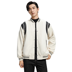 无影墙华夫格外套男设计感棒球服秋季新款拼接夹克JK111-P100，男装夹克，电商A413