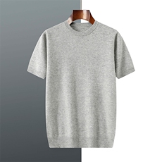 2025年秋季青春流行青春流行宽松型圆领短袖，男装T恤，羿纯羊绒