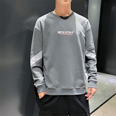 圆领卫衣男2021春秋季新款韩版潮流宽松百搭长袖印花休闲上衣P25，男装卫衣，星座217-4