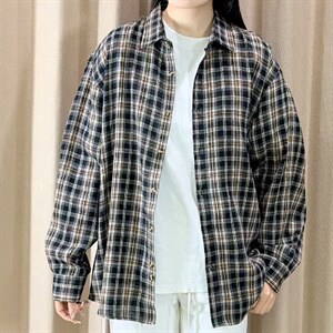 春季新款（跨境电商）格子男女情侣款潮流宽松格纹衬衣，男装衬衫，星座1107-1