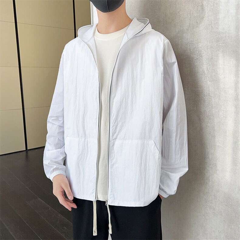 户外冰丝防晒衣男士夏季薄款宽松潮牌上衣连帽外套Q5519-特P30,男装防晒衣,星座610（原A335）