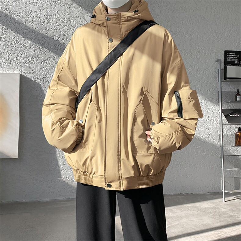 棉服男冬季新款港风宽松连帽棉衣MF9006-P90，男装棉衣，星座214-3