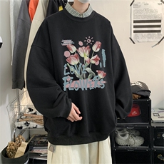 特P25控48秋冬新款男士圆领卫衣宽松休闲日常百搭上衣WQ2432，男装卫衣，电商B370