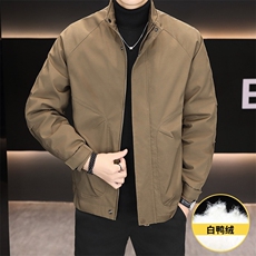 羽绒服男新标50白鸭绒夹克外套休闲时尚立领男士上衣Y3076-P140，男装夹克，星座310B-3