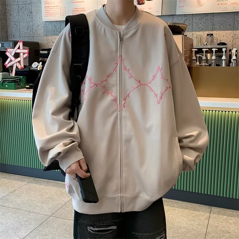 美式小香风棒球服女外套秋季新款潮牌设计感小众夹克开衫WT62,男装夹克,星座1116A-1（原606A）