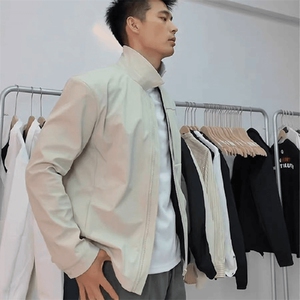 老钱风教练夹克翻领冲锋衣男女美式复古纯色休闲宽松工装飞行外套图片