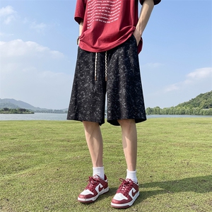 供视频~可二开 扎染短裤男夏季五分裤 K838特P30 控55图片