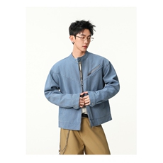 男道美式复古哈灵顿短款立领夹克男女春秋季高街痞帅cleanfit外套，男装夹克，四季星座505