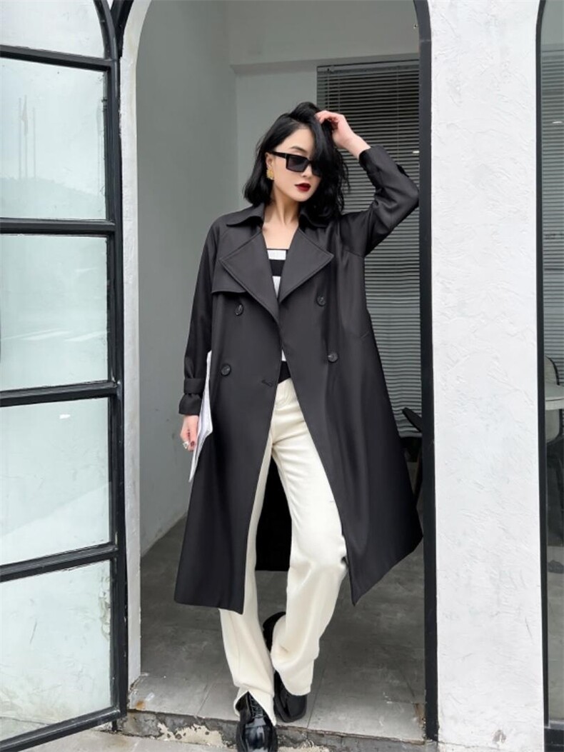 2022#春季风衣系列 货号：6005SML，女装风衣，序儿