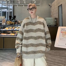 美式圆领毛衣男慵懒风休闲针织衫M5618P46，男装针织衫/毛衣，星座1116-2
