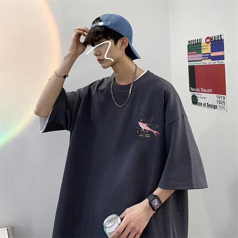 量大优供视频220克美式短袖t恤T2815得物直播有280克品质,男装T恤,电商A486