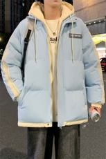 棉服男冬季新款港风宽松假两件连帽棉衣MF8587-特P78，男装棉衣，星座214-3