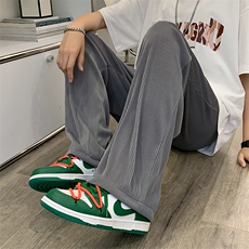 设计感冰丝凉感阔腿裤男春夏季薄款休闲直筒宽松裤子K6087-P26，男装休闲裤，星座512-2