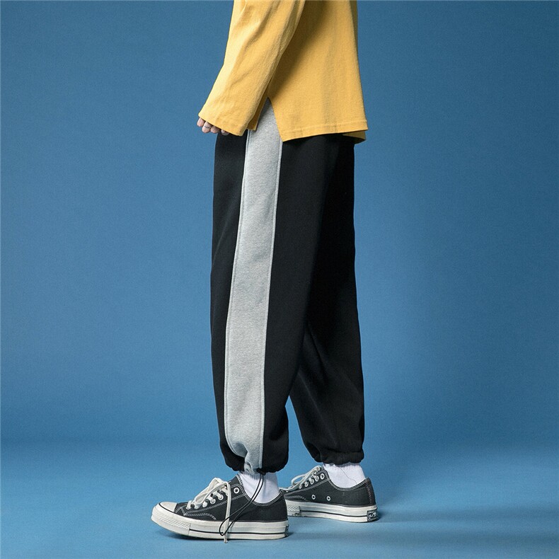 1港风休闲裤男潮流夜光荧光的抽绳大码M-5XL运动裤子K7126P35控58，女装休闲裤，星座226-2