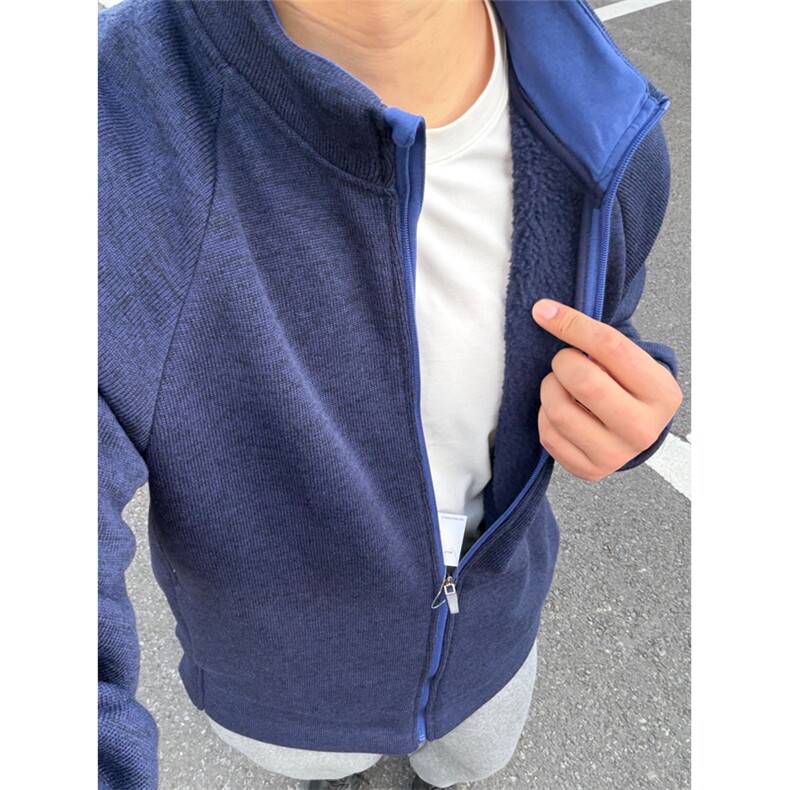 高品针织摇粒绒拉链夹克长袖外套男女保暖内胆立领上衣A1103-P78,男装夹克,星座1505