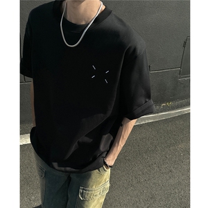 主推 马吉拉刺绣情侣短袖T恤重磅基础百搭半袖上衣H951 P28 控38图片
