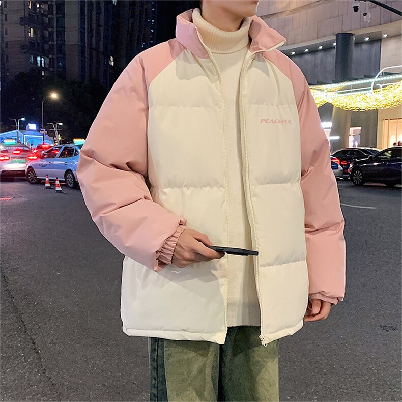 潮美式情侣棉服冬季宽松加厚男女款立领上衣M005-P75,男装棉衣,星座308B-2