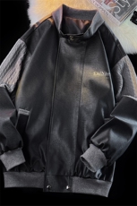 平铺肩膀民族风大码M-5XL夹克男情侣皮衣男女外套JK8756P110控149，男装民族服装，星座227-7