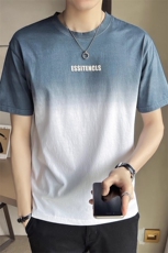 2025新款夏季短袖T恤男渐变潮牌纯棉半袖体恤A313-32207-P45，男装T恤，电商A313