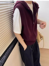 2025时尚百搭通勤简约休闲拉链马甲，女装马甲，洁纯羊绒