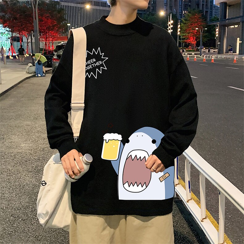 M18137-P45加绒款-P65半高领毛衣男士大码针织衫男毛线衣男,男装针织衫/毛衣,电商A040