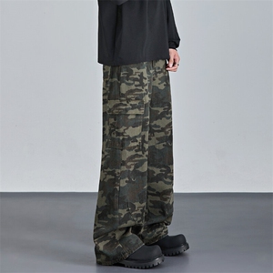 多口袋迷彩工装牛仔裤男春秋季美式机能风  KE02 P65图片